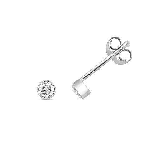 Diamond Earring Studs 0.16ct White Gold